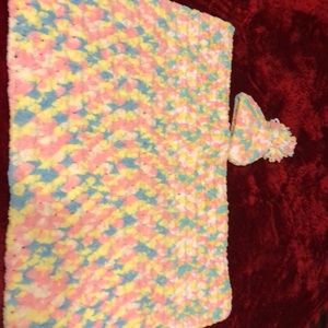 Crocheted blanket and matching hat